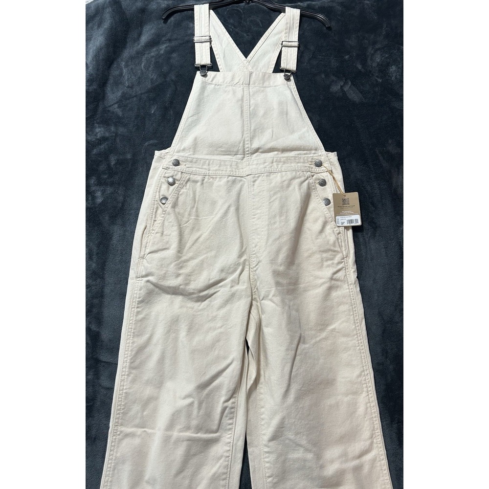 Patagonia Women's Size 6 Undyed Natural Point Reyes Canvas Overalls (R1)
